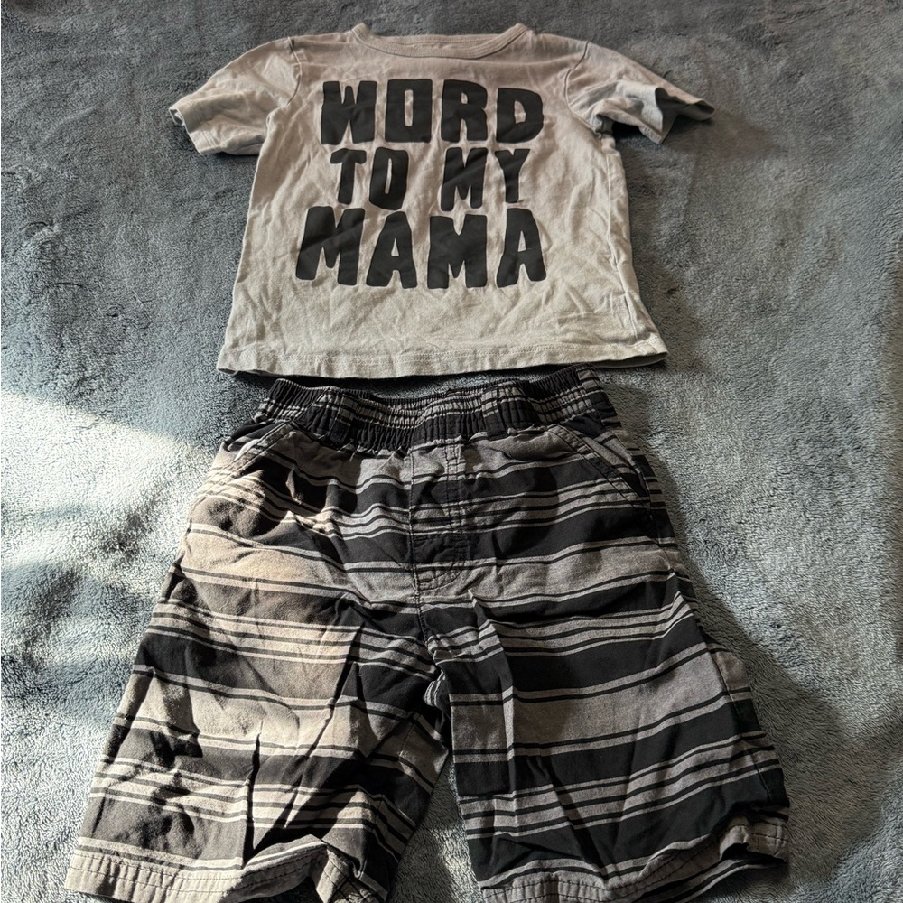 Garanimals Black and Gray Striped Shorts